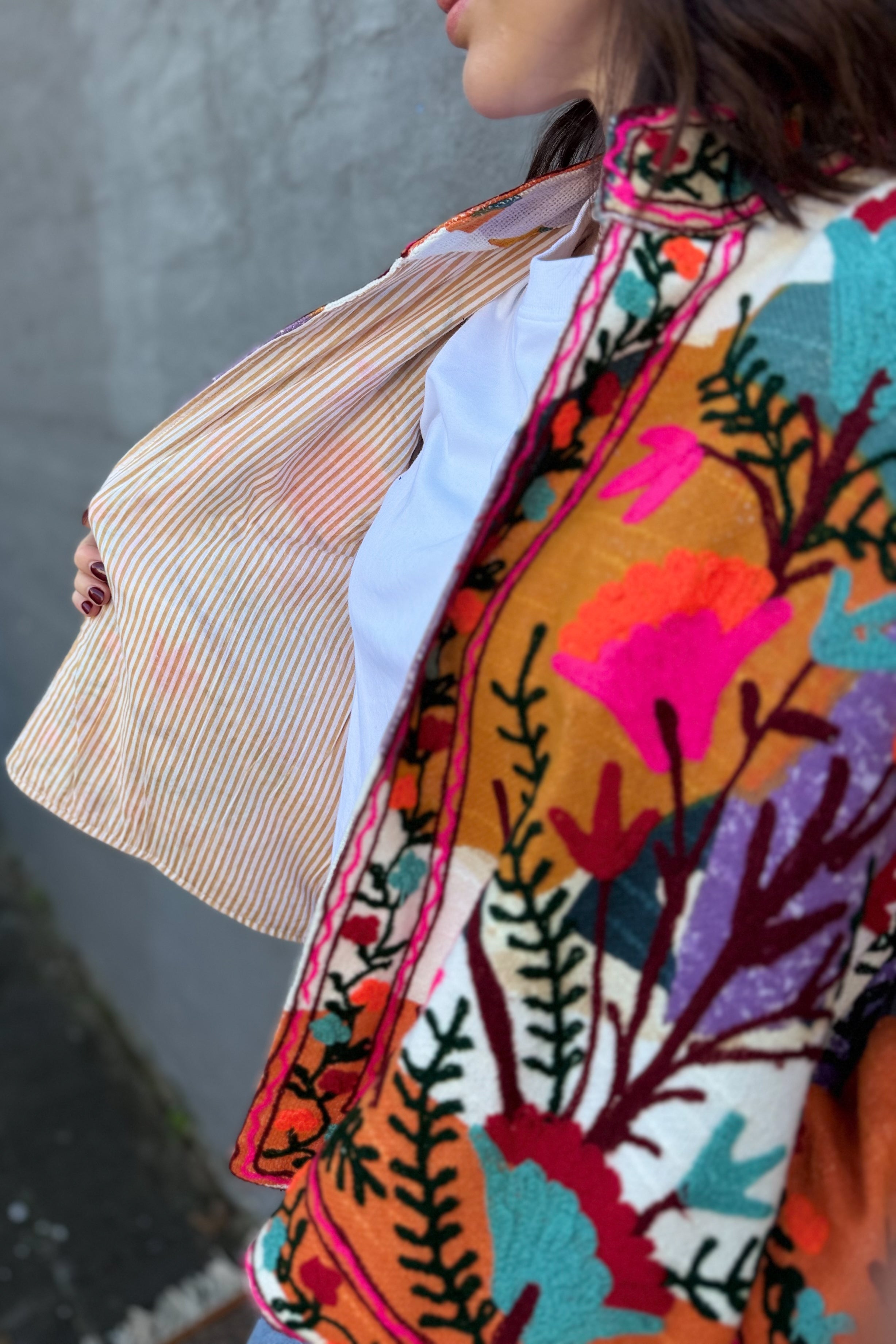 Cotton Suzani Jacket In Kaleidoscope