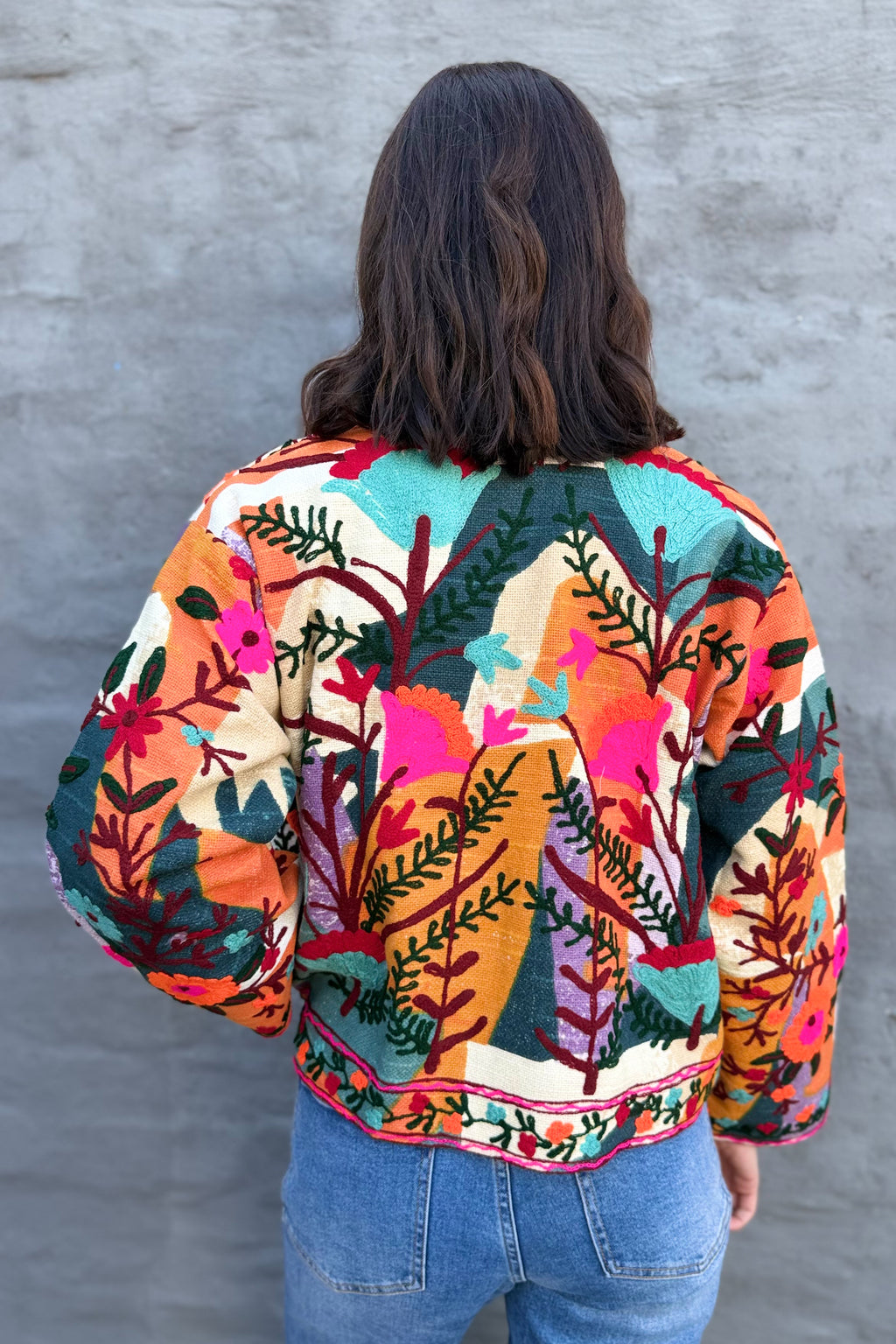 Cotton Suzani Jacket In Kaleidoscope