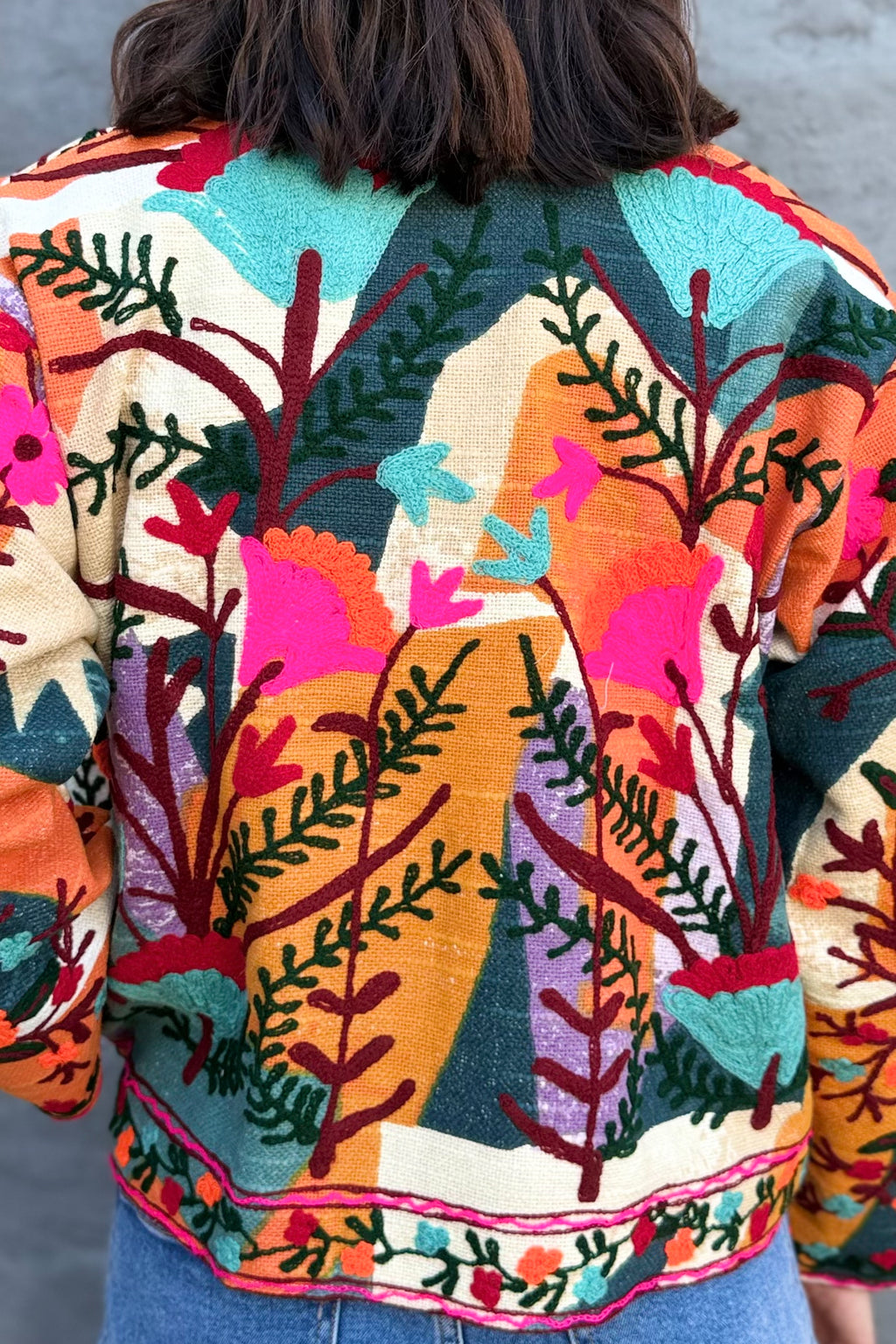 Cotton Suzani Jacket In Kaleidoscope
