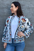 Cotton Suzani Jacket In Winter White