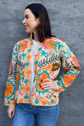 Cotton Suzani Jacket In Desert Sand