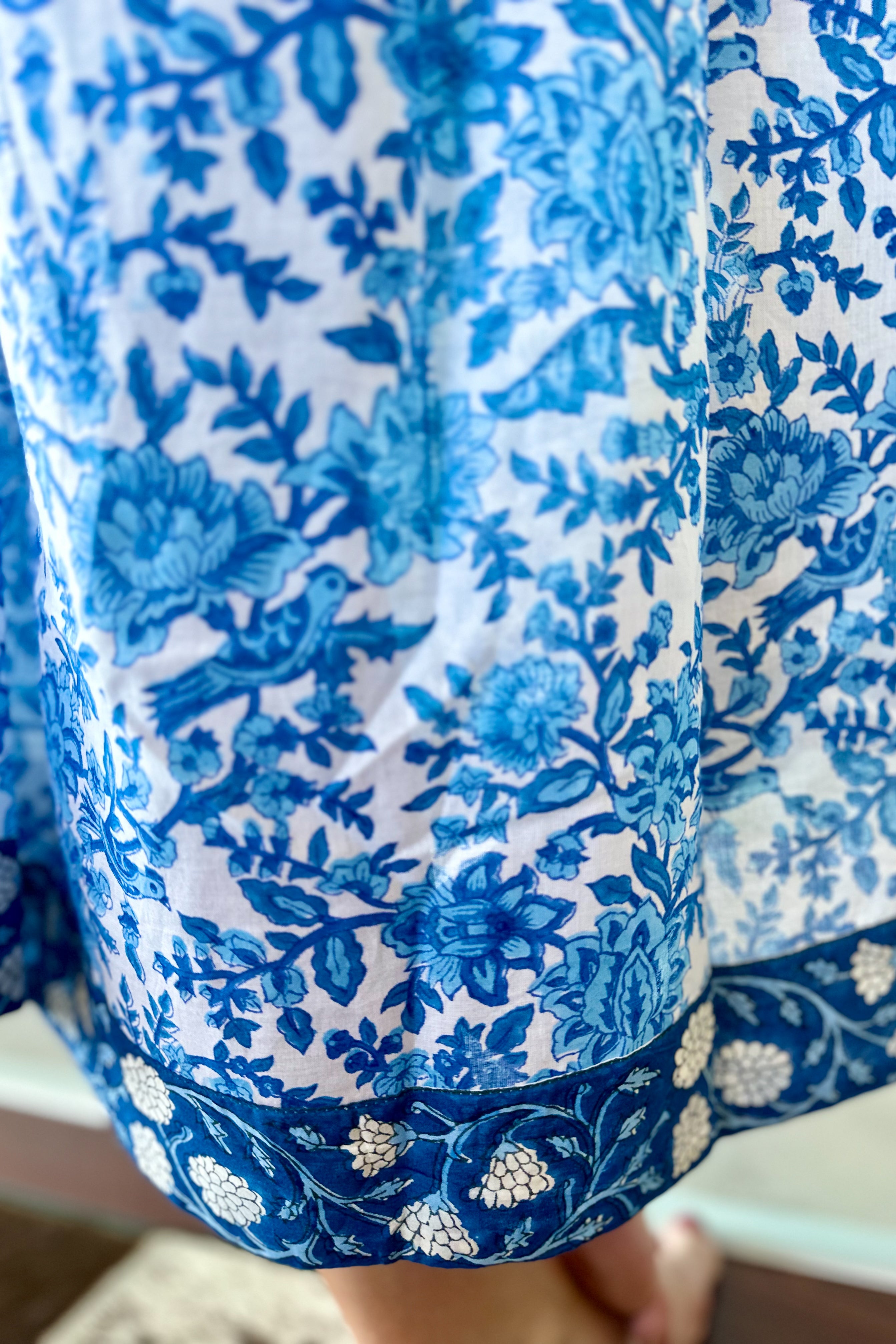 Amaya Dress In Blue Botanical