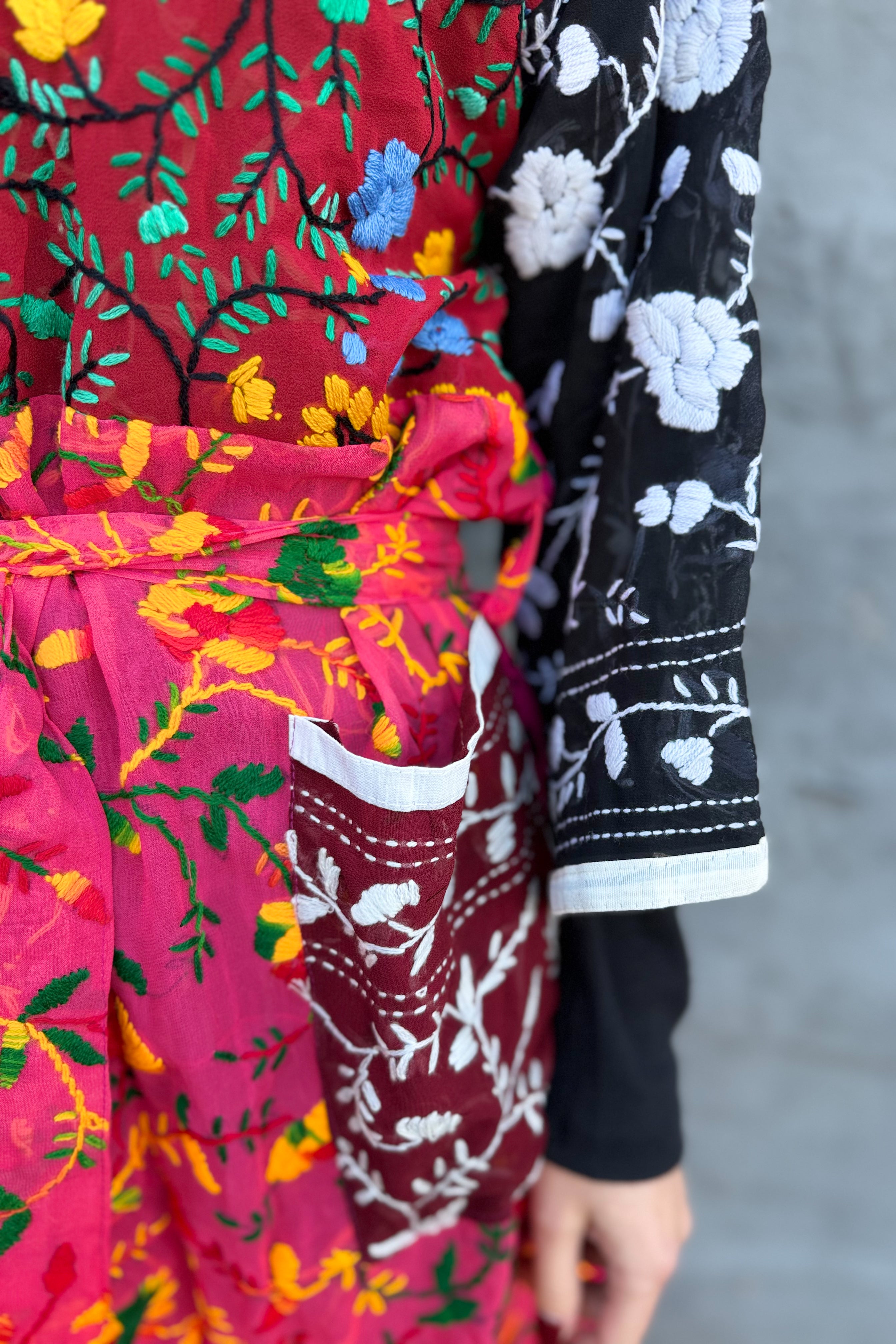 Phulkari Kimono In Rose Garden
