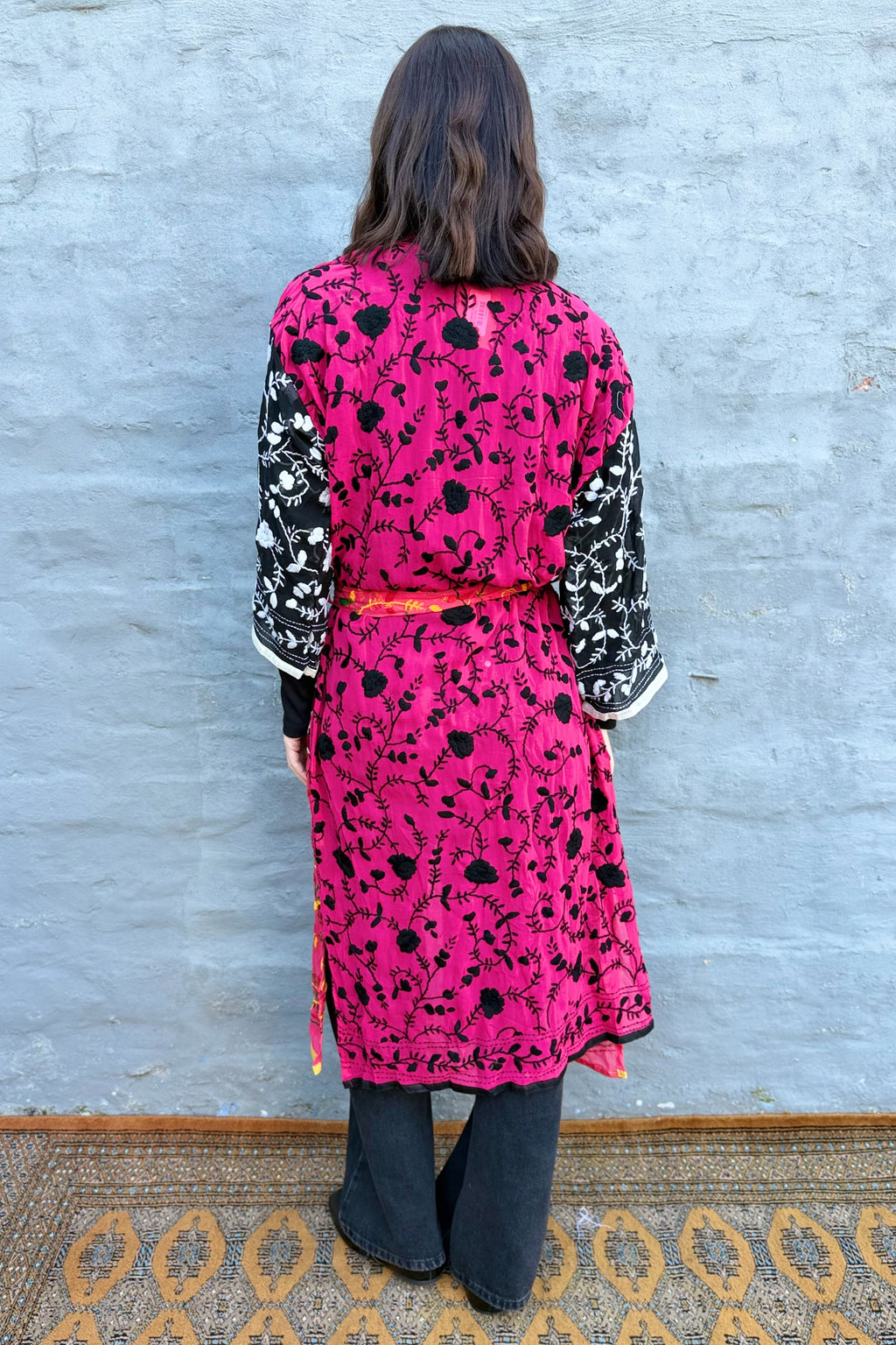 Phulkari Kimono In Rose Garden