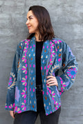 Velvet Suzani Jacket In Titanium