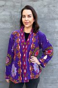 Velvet Suzani Jacket In Passion Flower