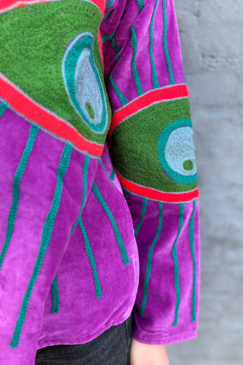 Velvet Suzani Jacket In Amethyst Eye