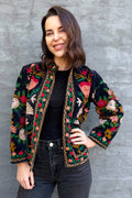 Velvet Suzani Jacket In Volcanic Ash