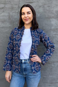 Quilted Cotton Jacket In Vintage Navy