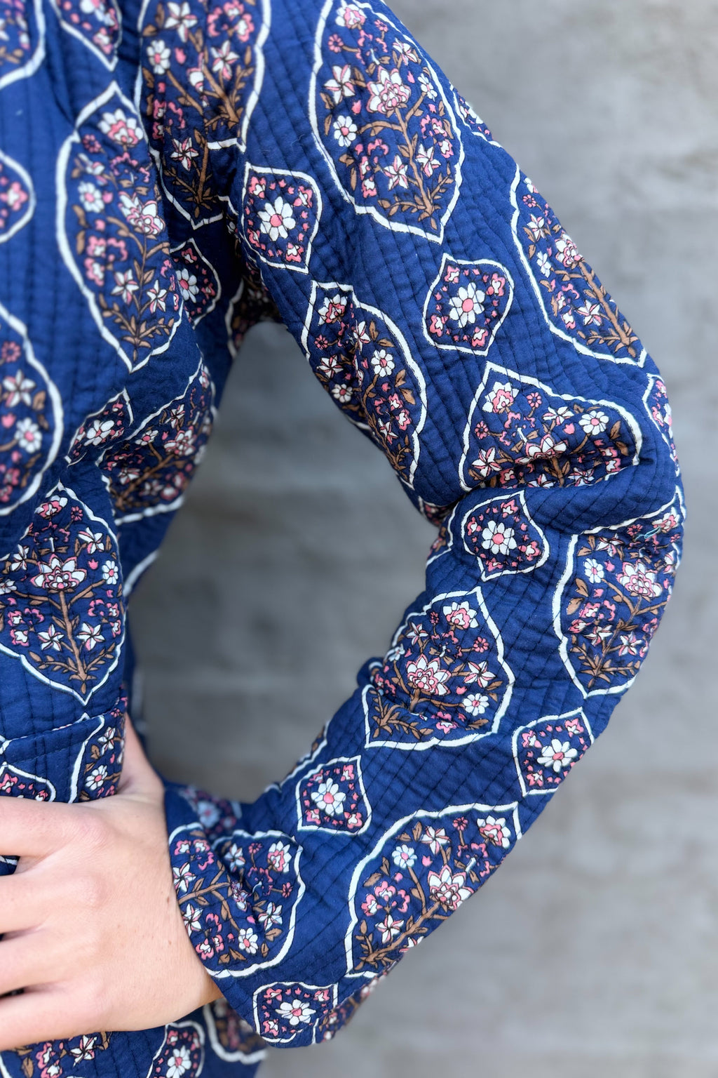 Quilted Cotton Jacket In Vintage Navy