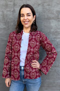 Quilted Cotton Jacket In Vintage Wine