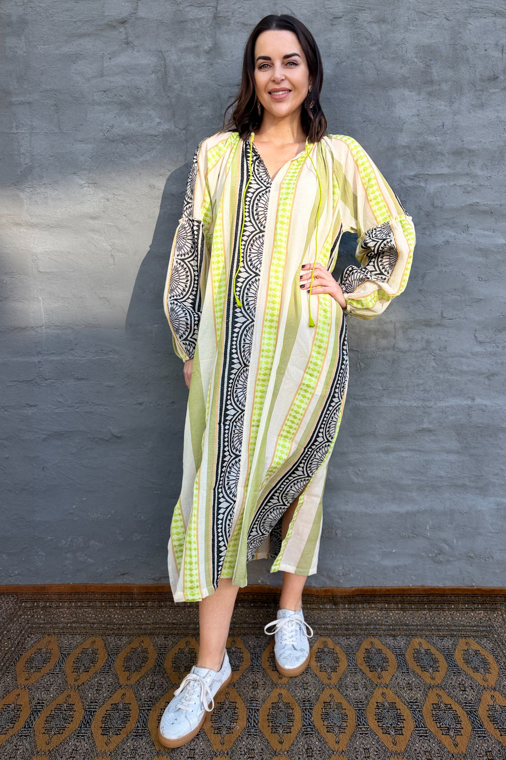 Kiara Dress In Lime