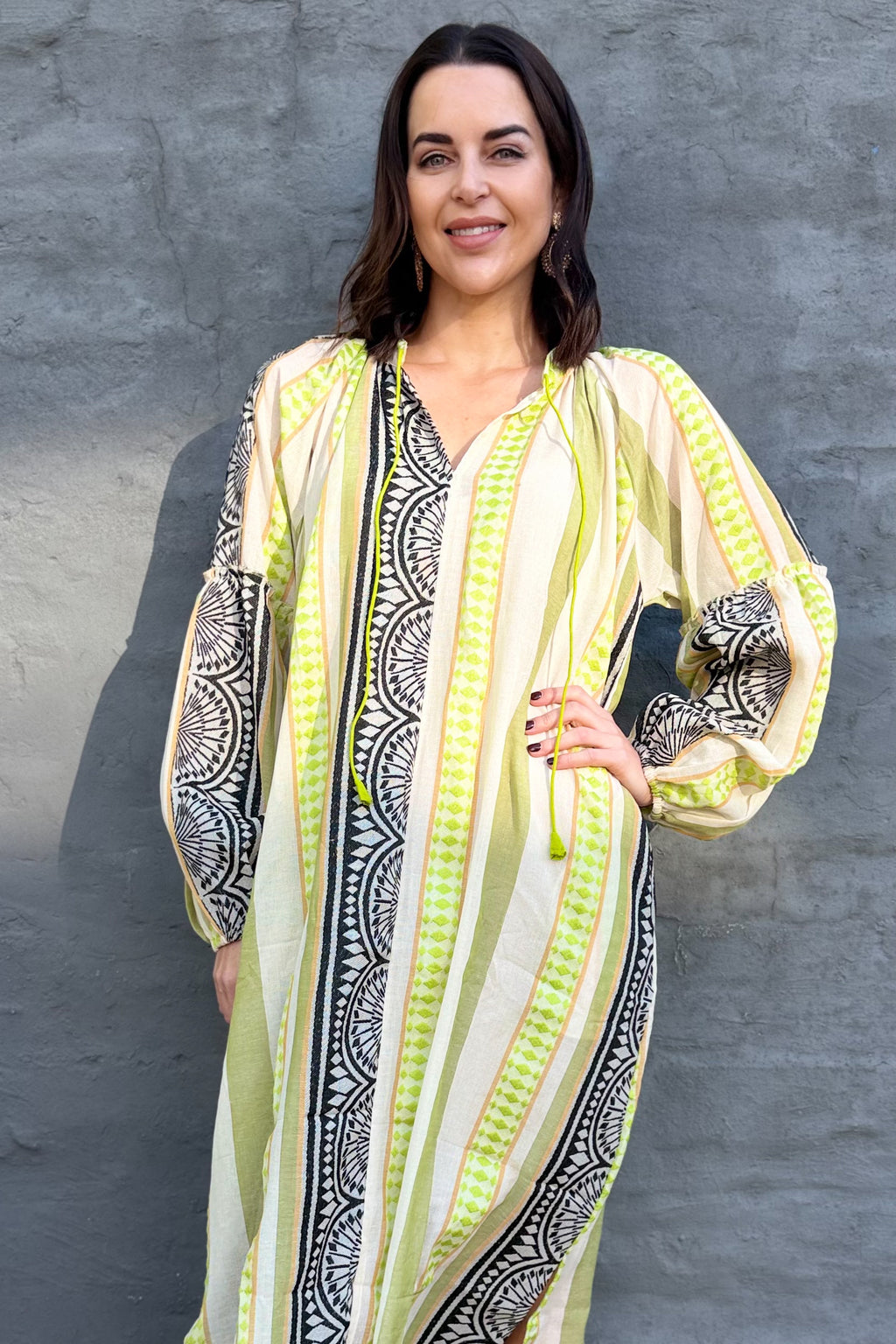 Kiara Dress In Lime