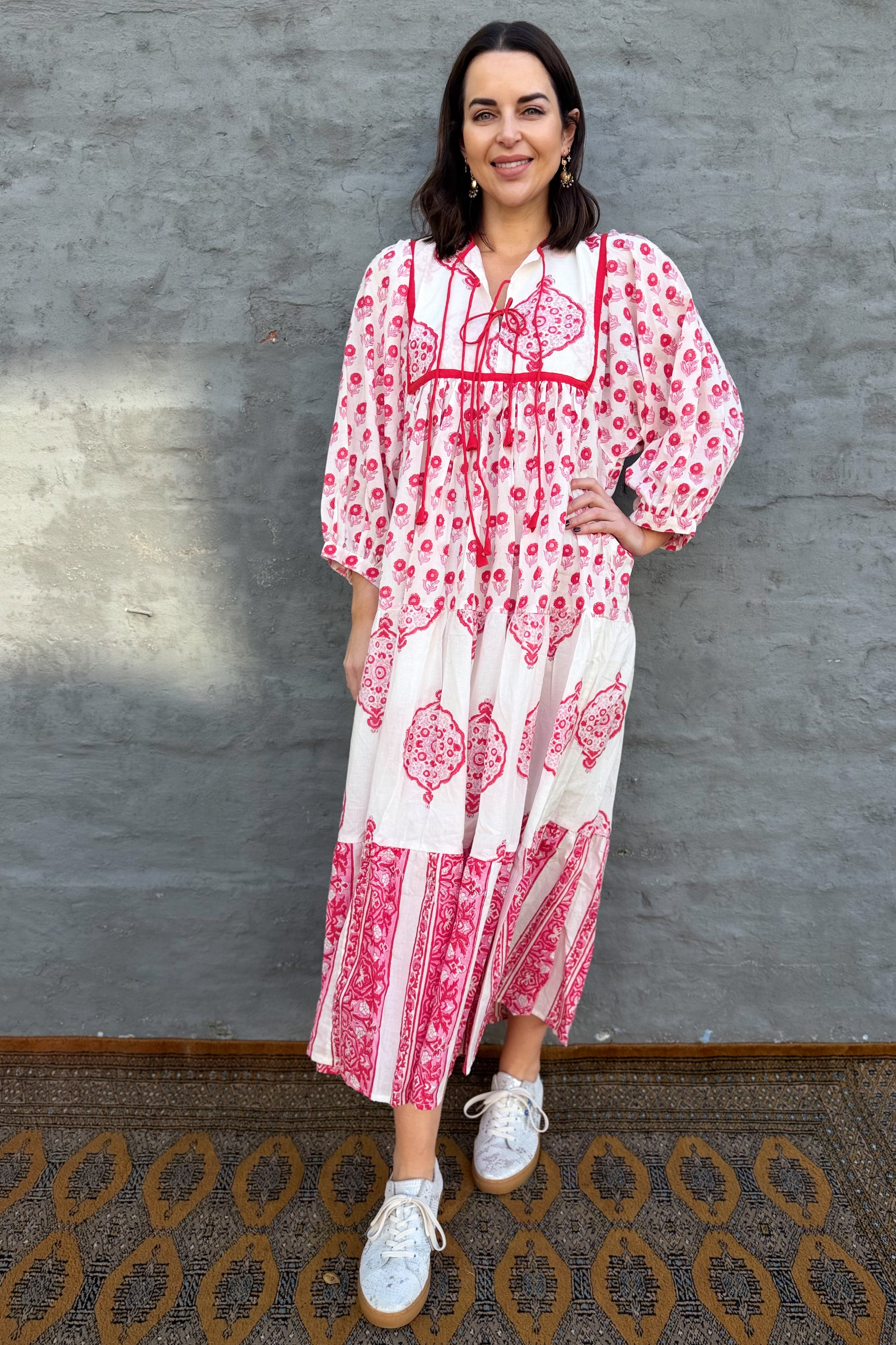 Delilah Dress In Cherry
