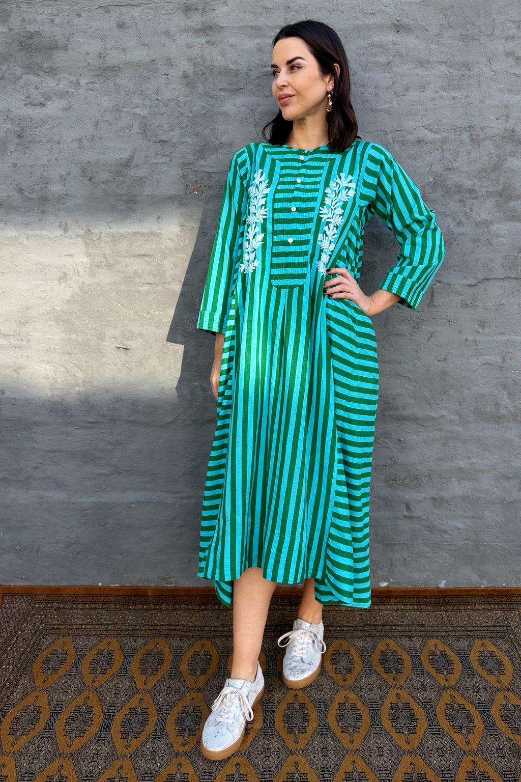 Josephine Dress In Turquoise