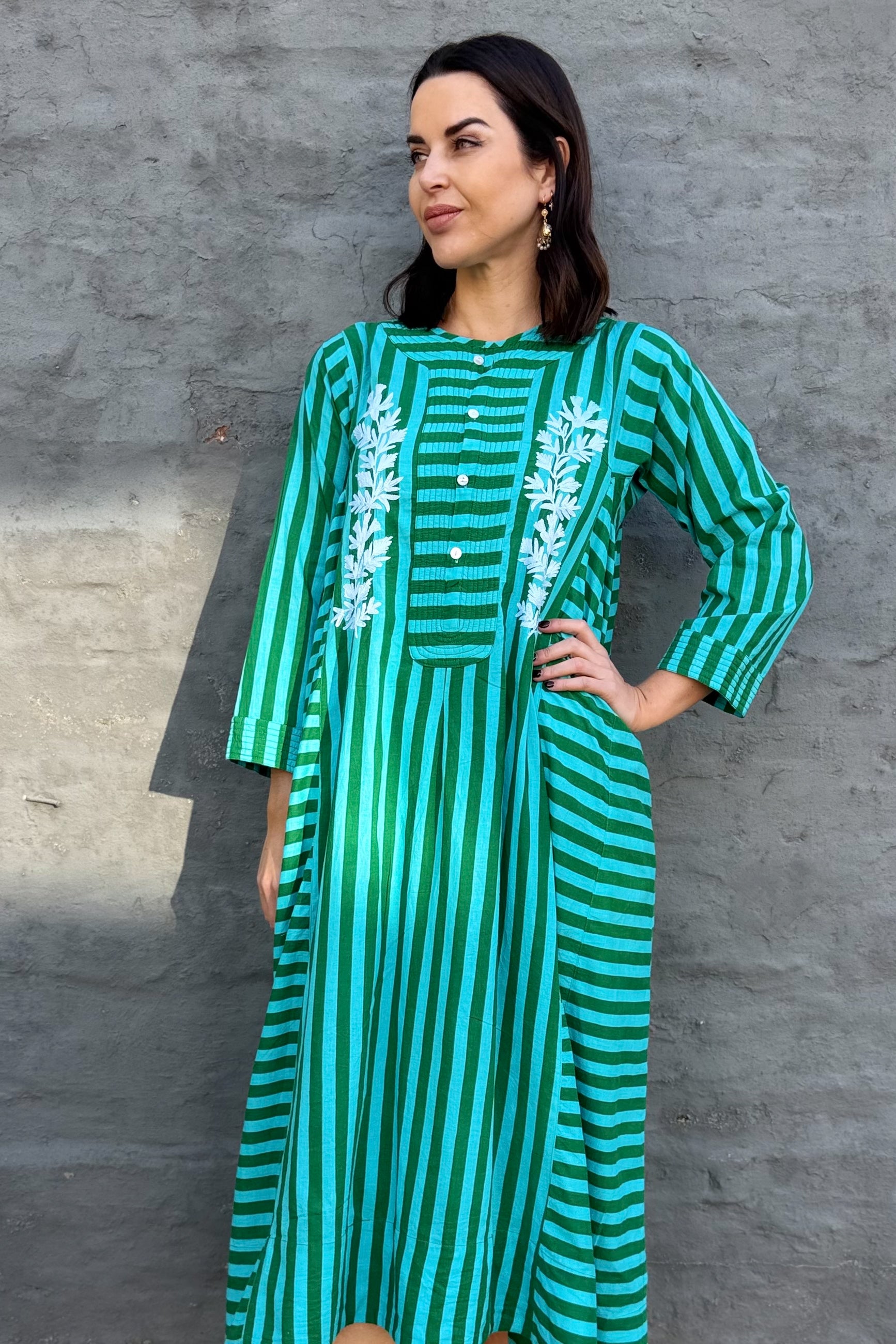 Josephine Dress In Turquoise