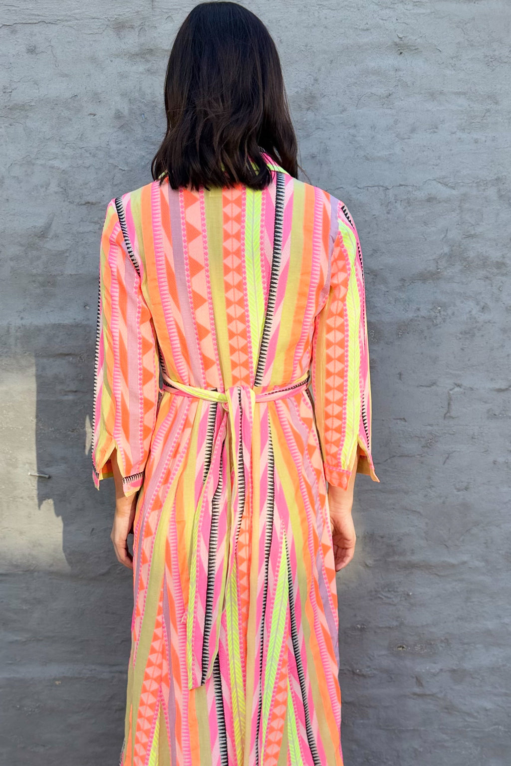 Shaya Shirt Dress In Fluorescent Flame