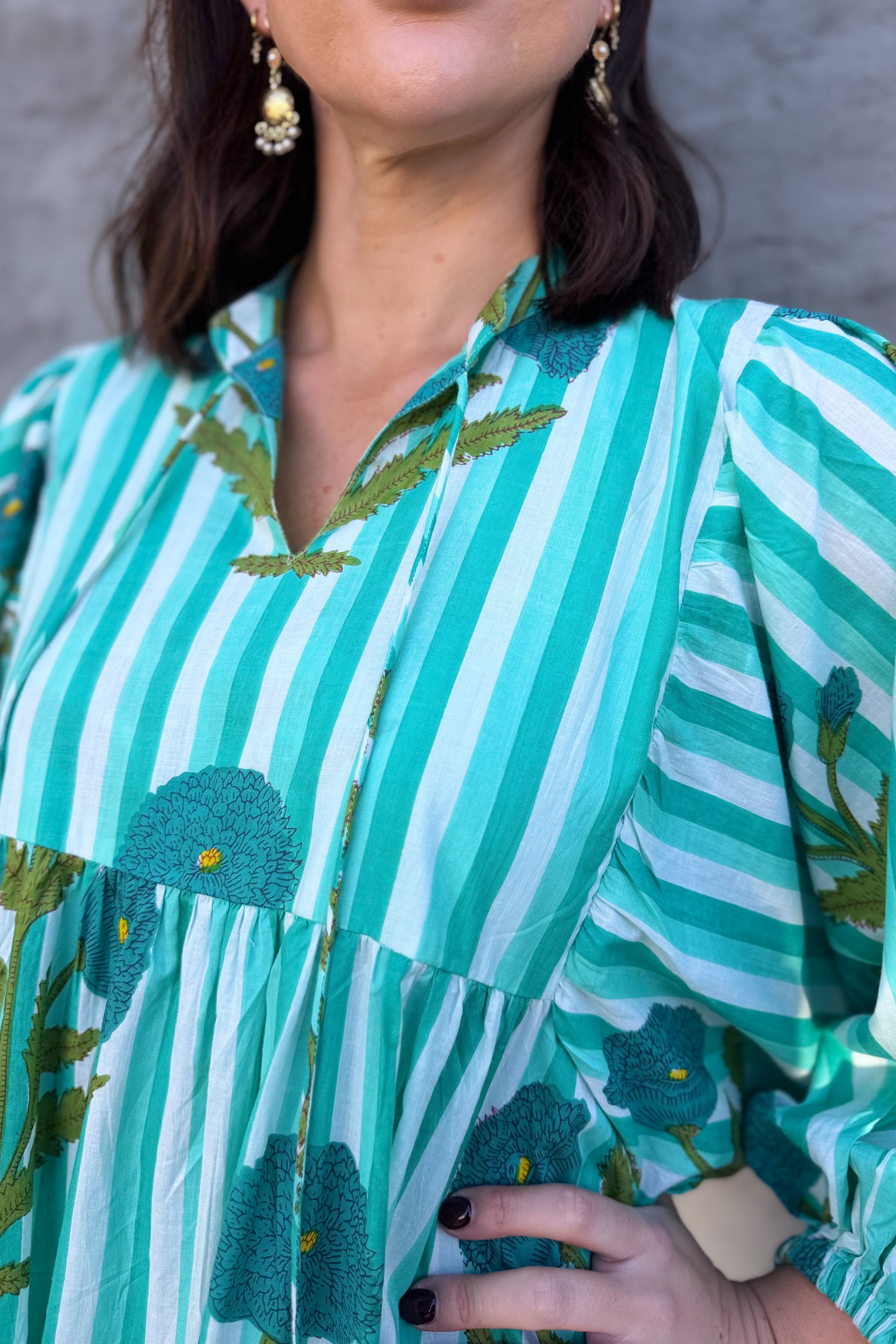 Dahlia Dress In Turquoise