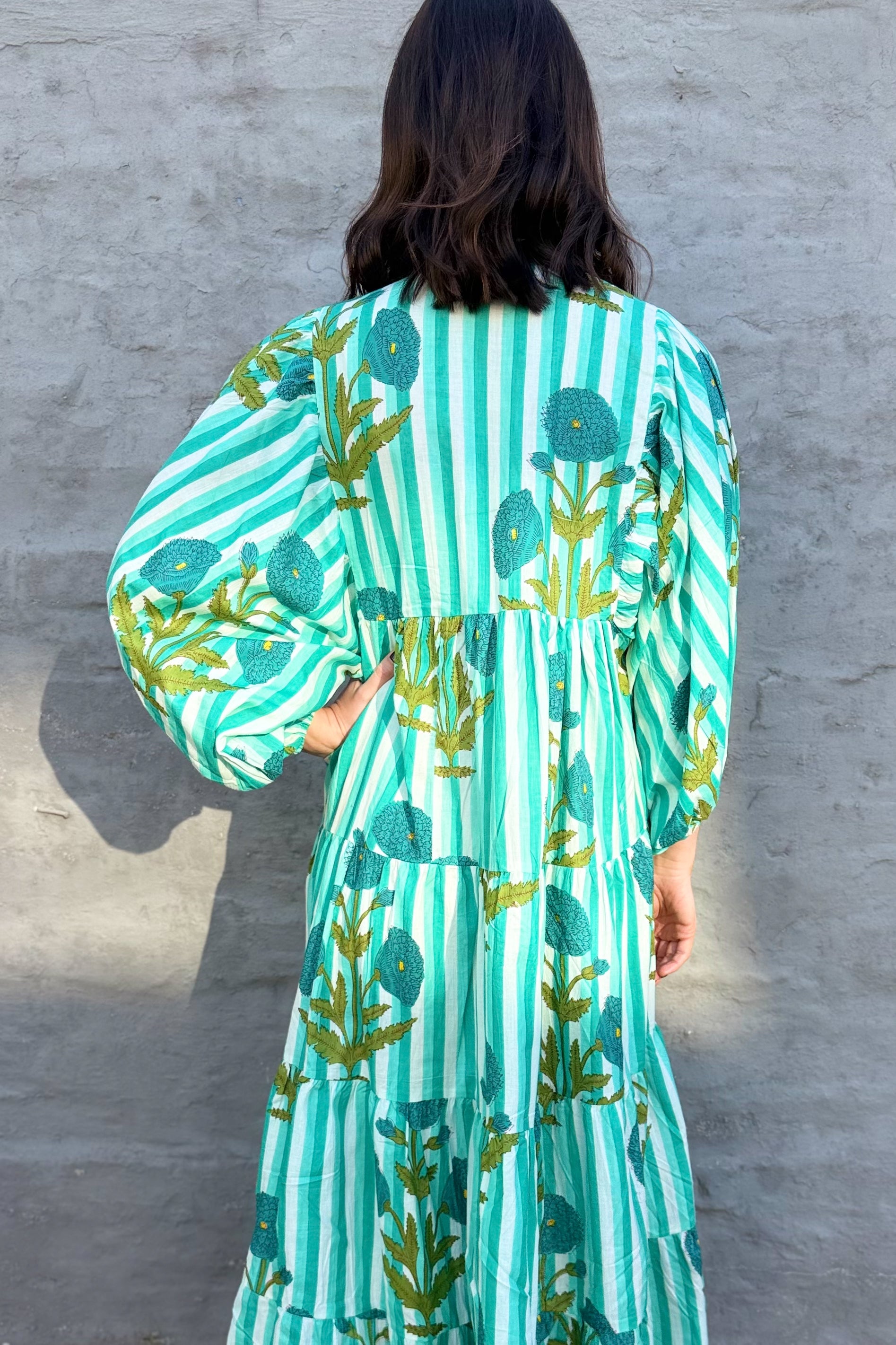 Dahlia Dress In Turquoise