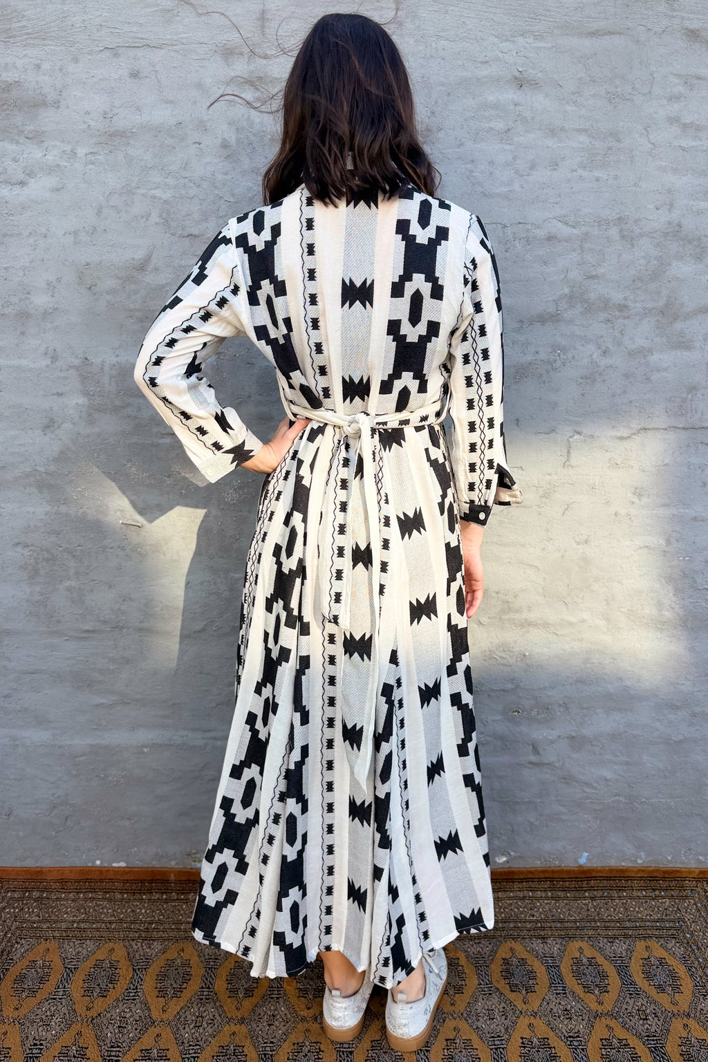 Shaya Shirt Dress In Creamy Aztec