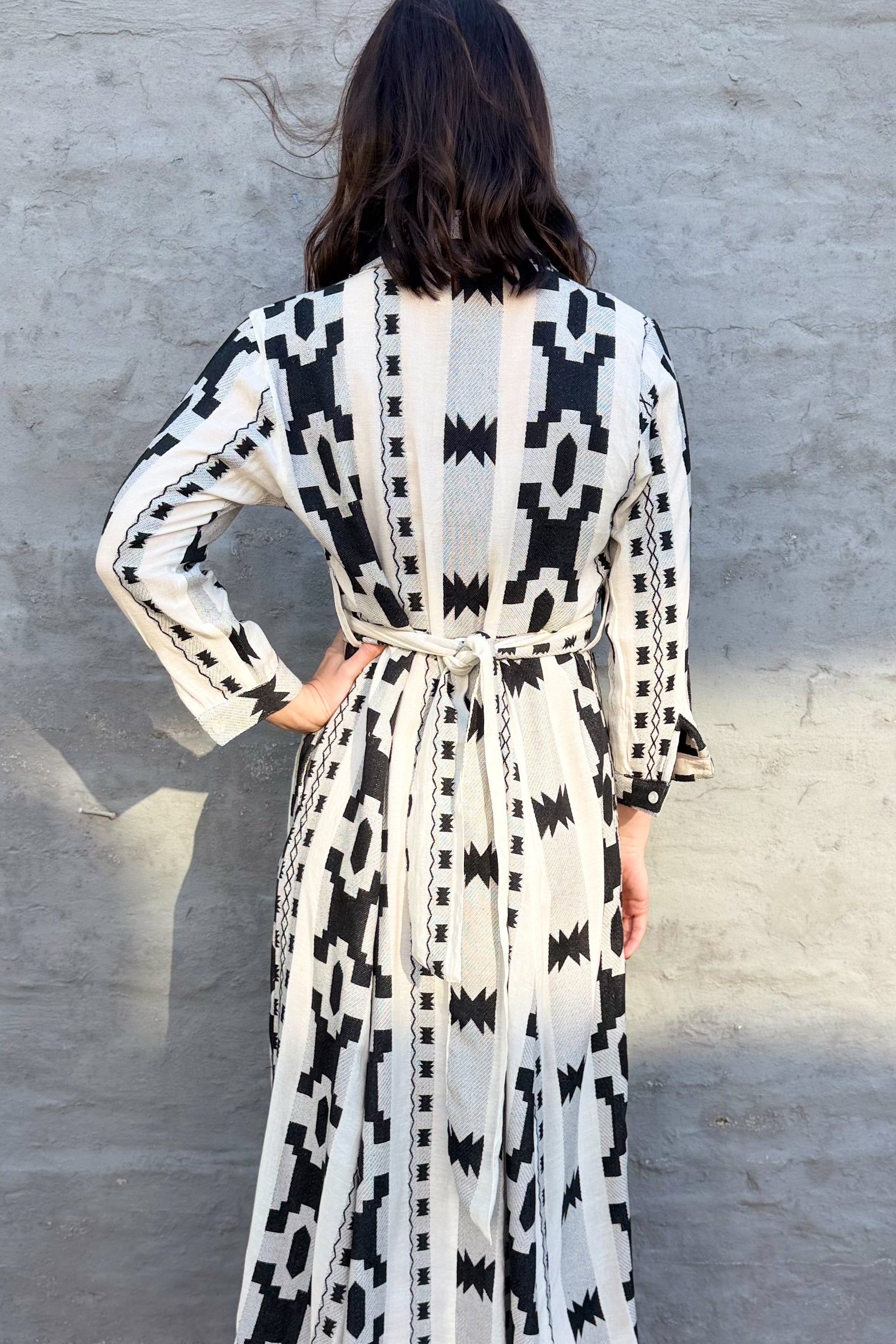 Shaya Shirt Dress In Creamy Aztec