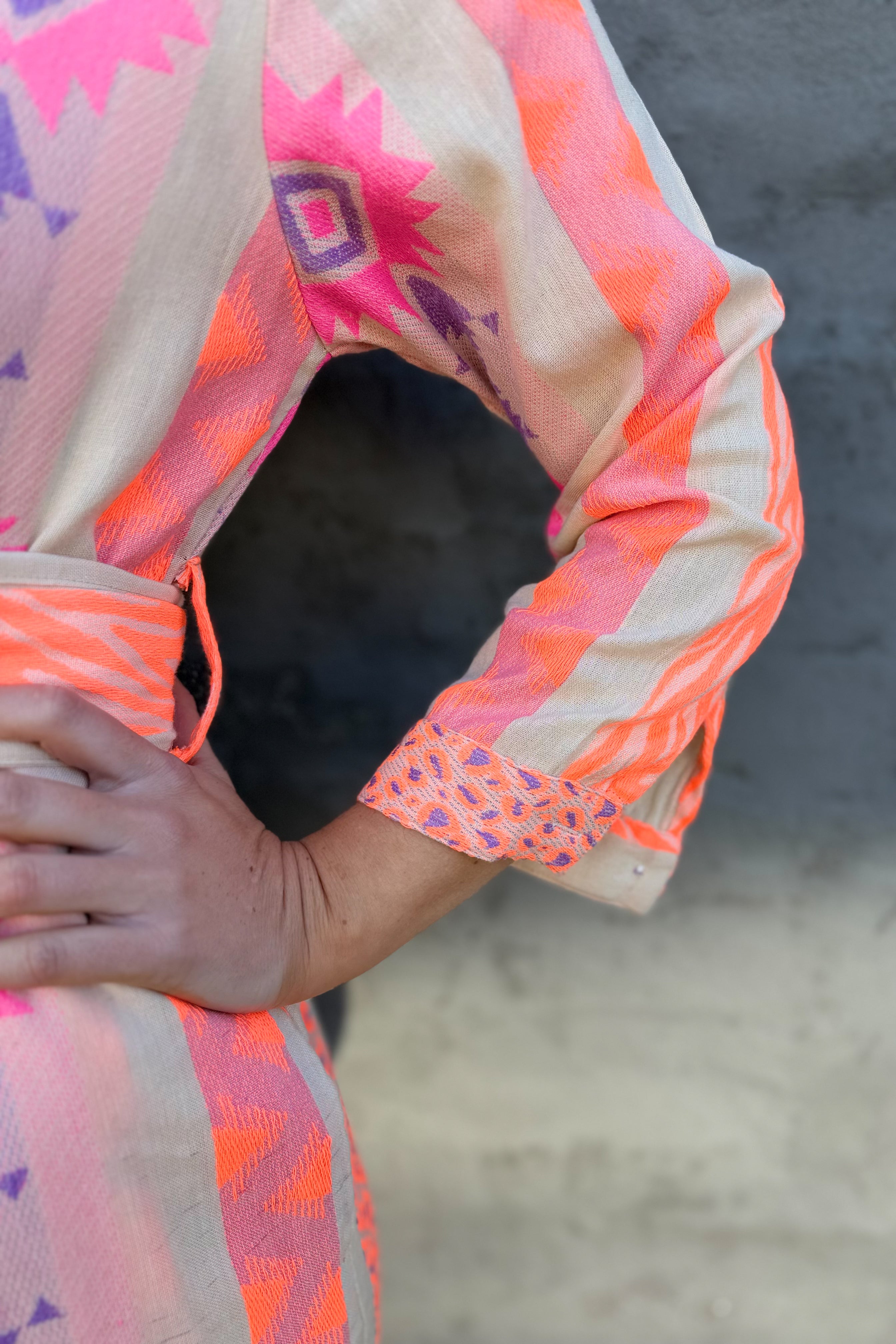 Shaya Shirt Dress In Tribal Rose