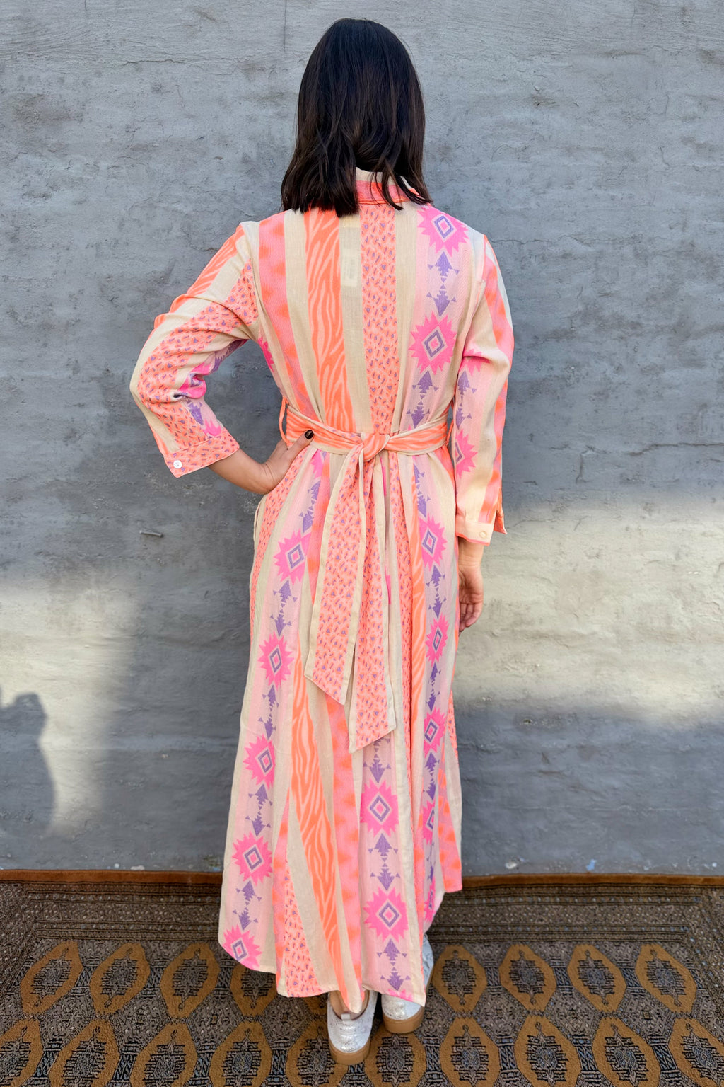 Shaya Shirt Dress In Tribal Rose