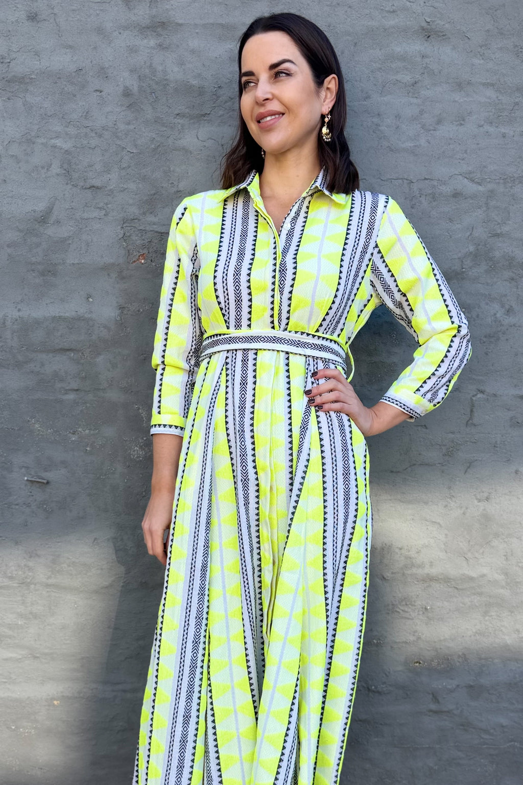 Shaya Shirt Dress In Vivid Verbena