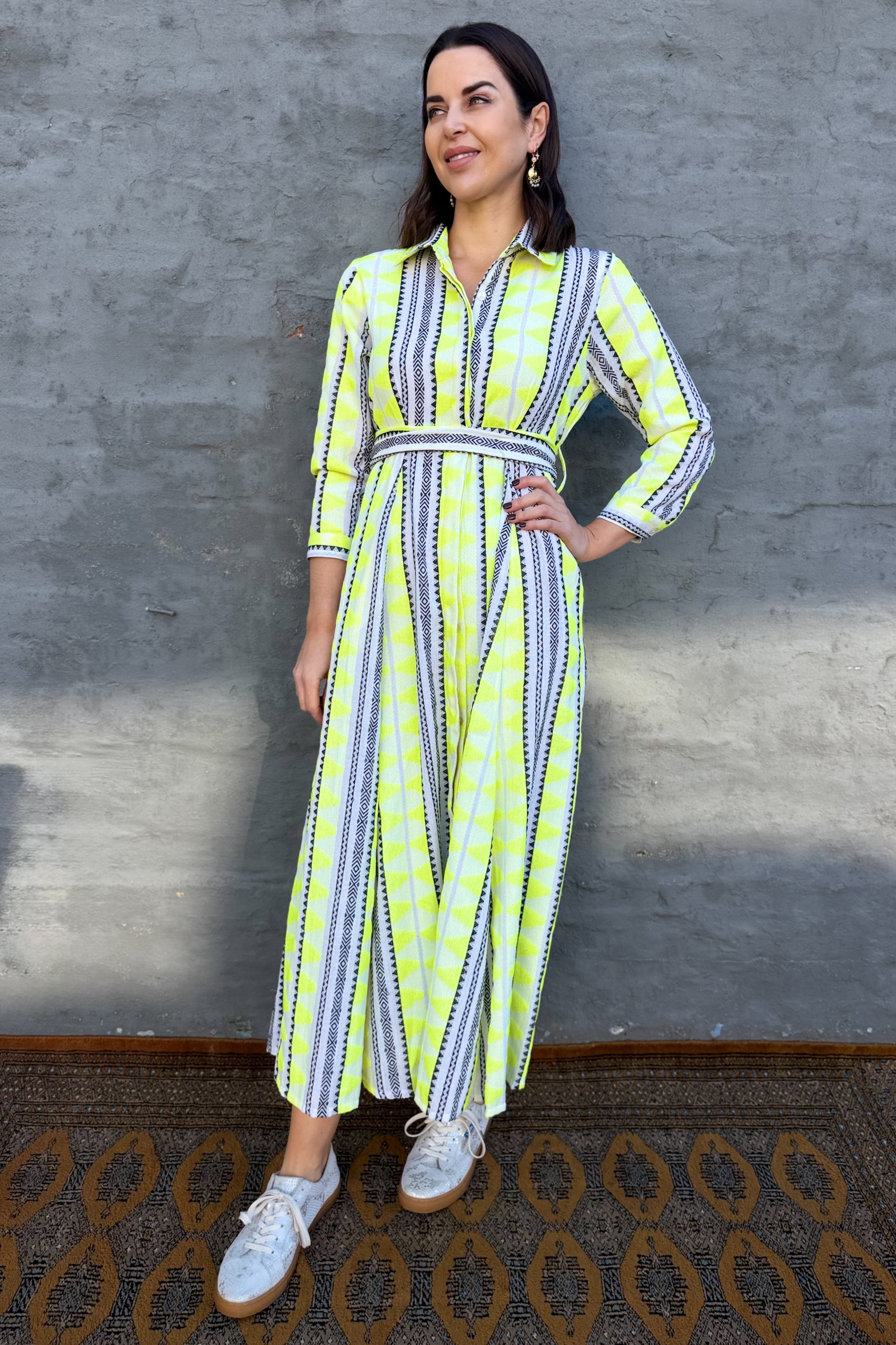 Shaya Shirt Dress In Vivid Verbena