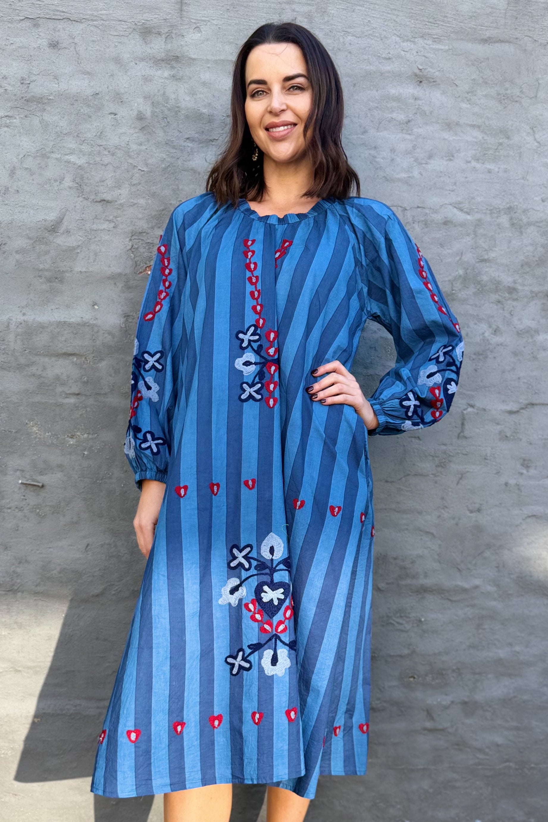 Valentina Dress In Blues