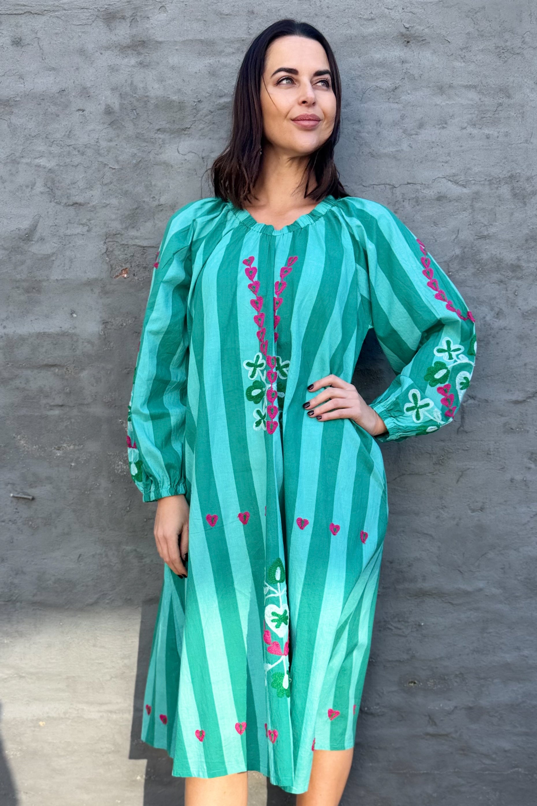 Valentina Dress In Turquoise