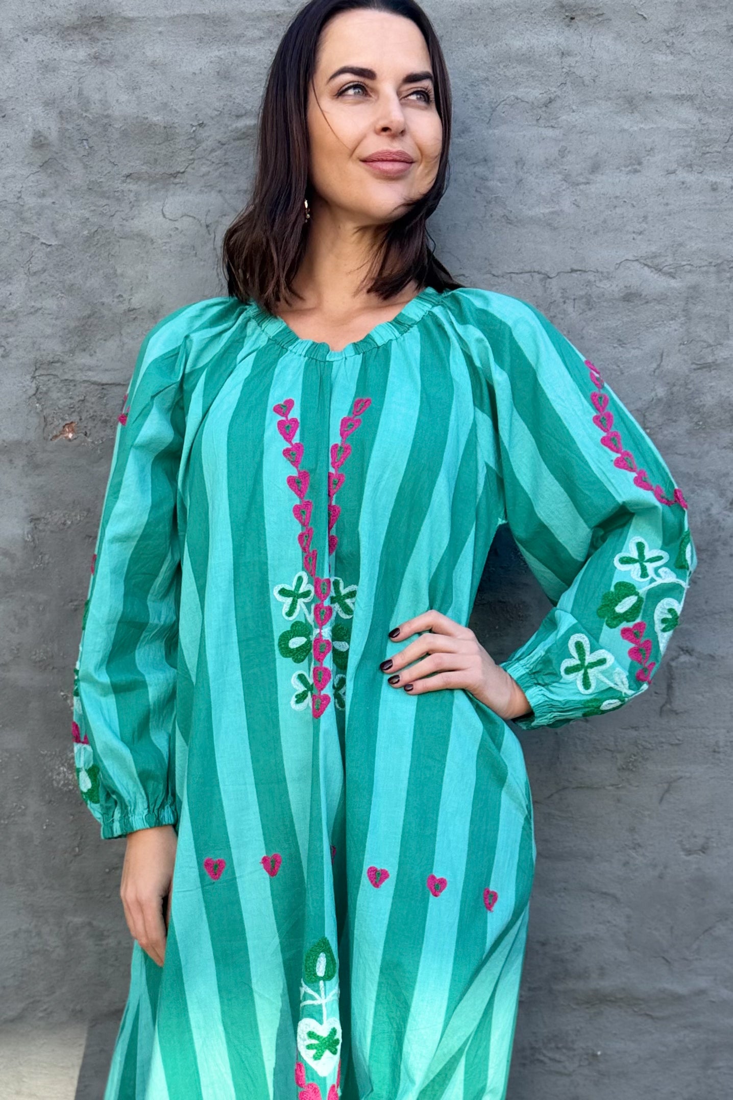 Valentina Dress In Turquoise