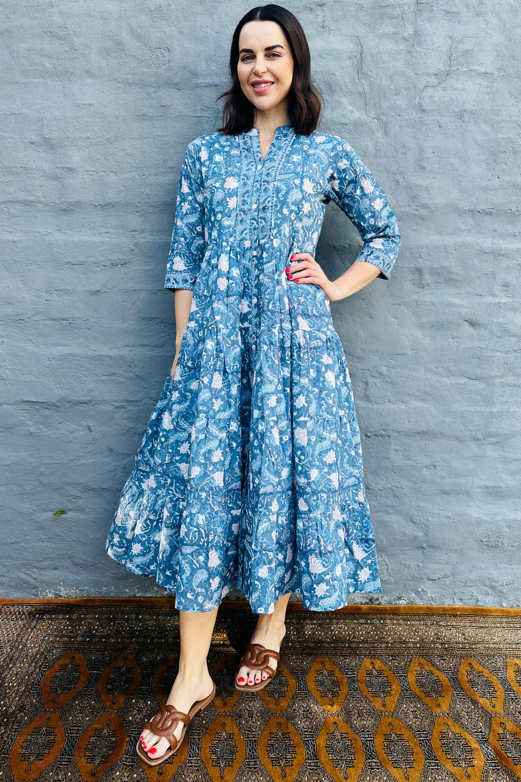 Emily Dress In Dove Blue