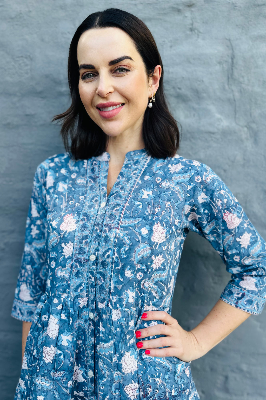 Emily Dress In Dove Blue