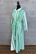 Shaya Shirt Dress In Aztec Emerald