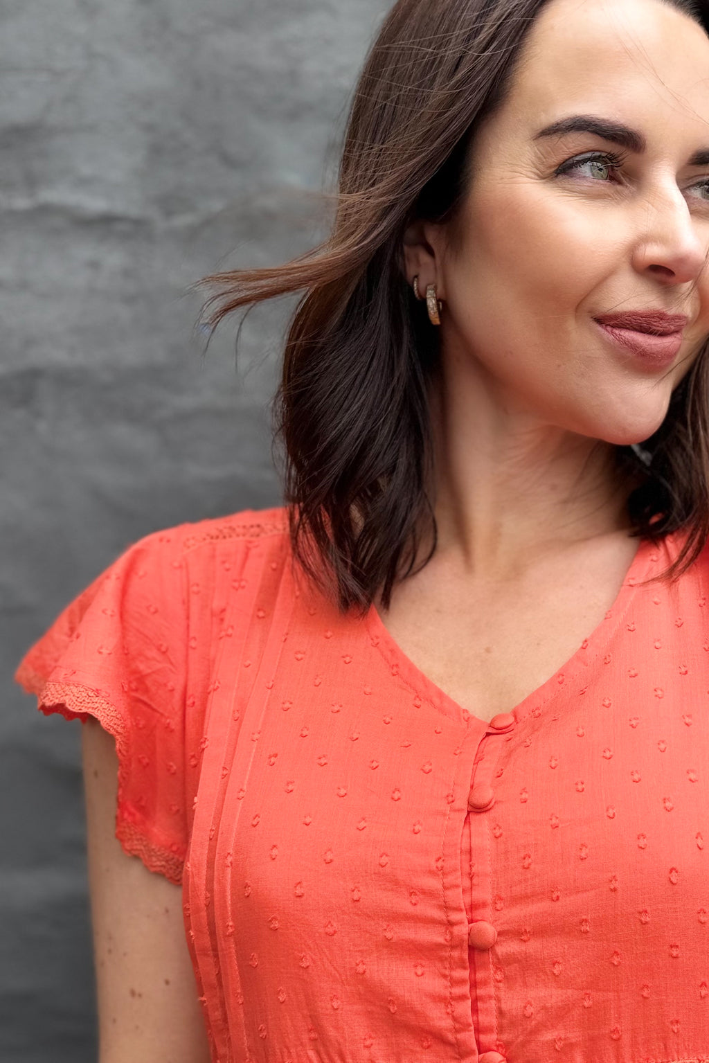 Binita Dress In Tangerine