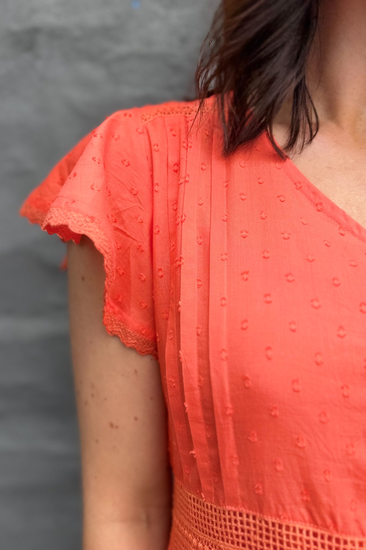 Binita Dress In Tangerine