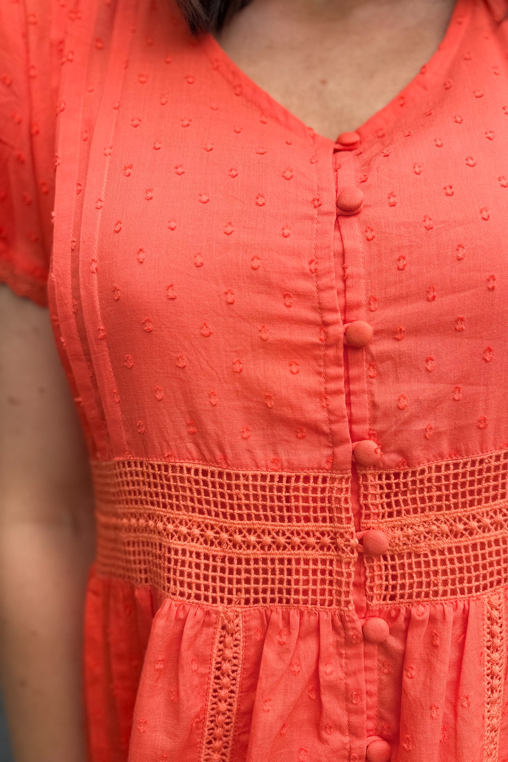 Binita Dress In Tangerine