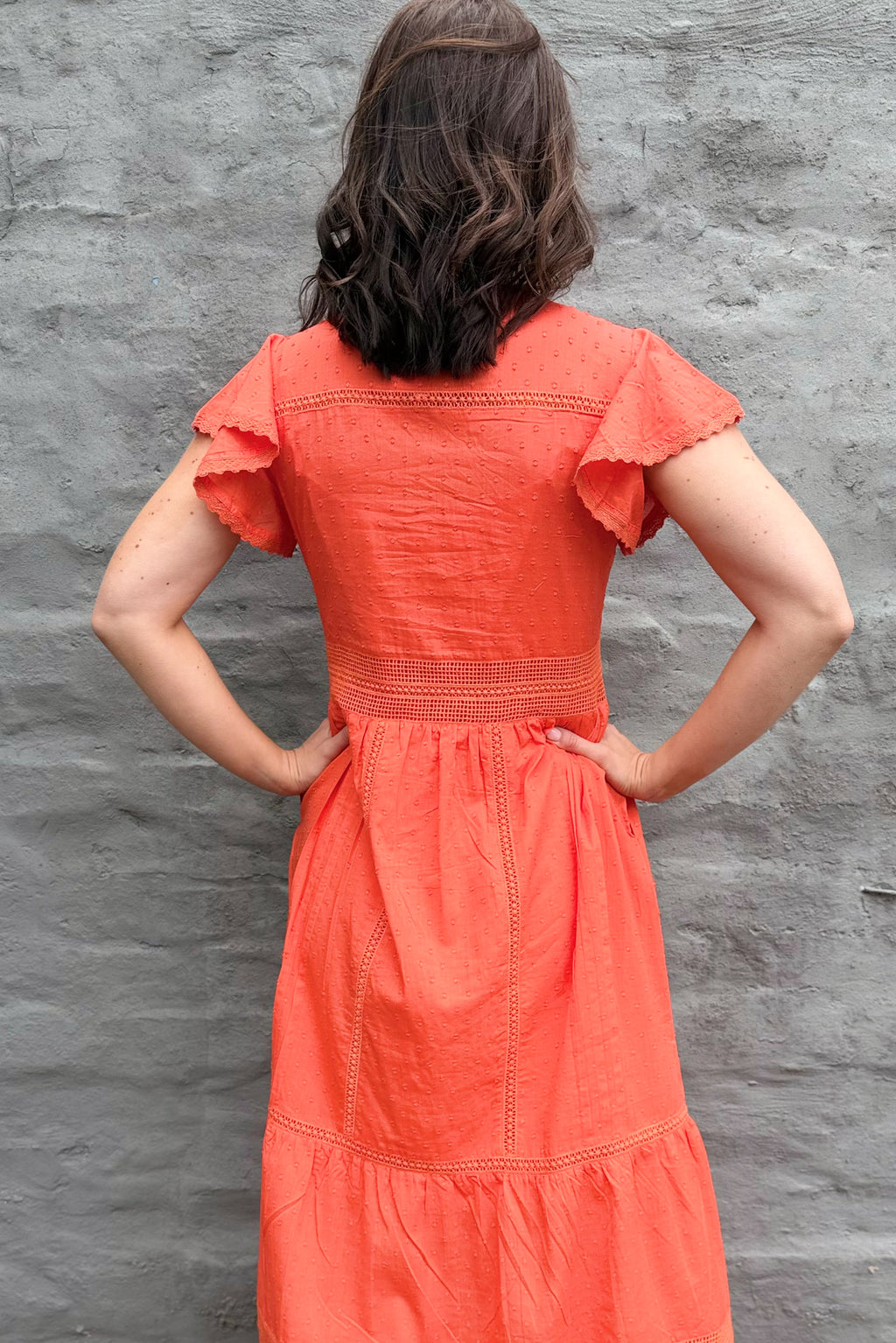 Binita Dress In Tangerine