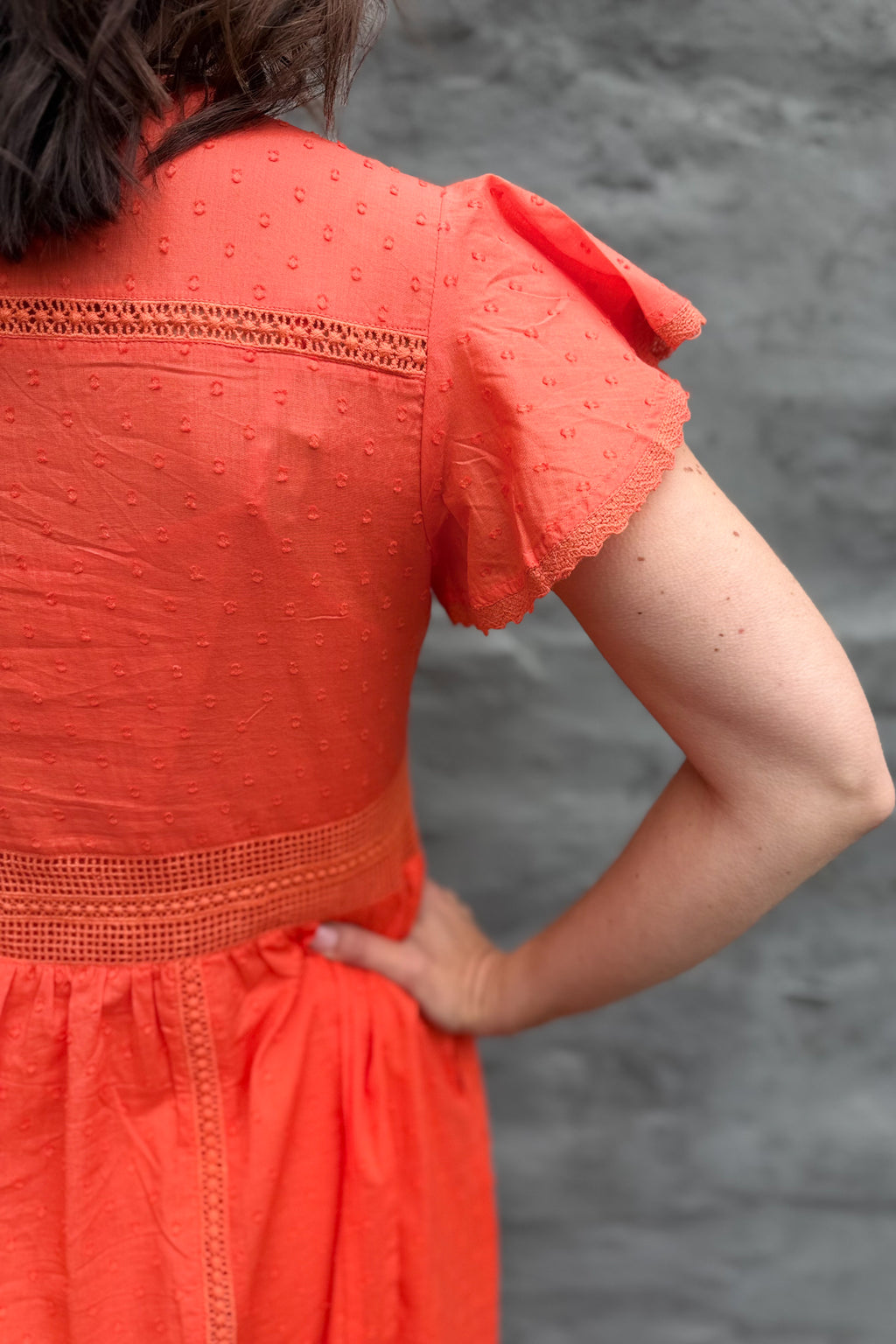 Binita Dress In Tangerine