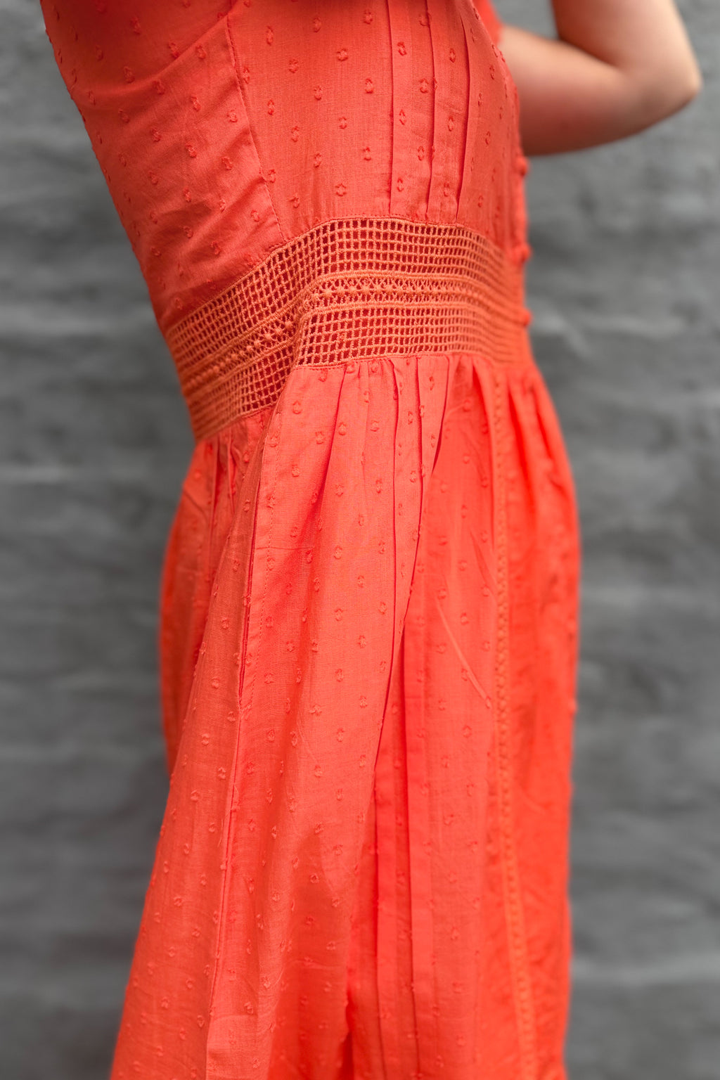 Binita Dress In Tangerine