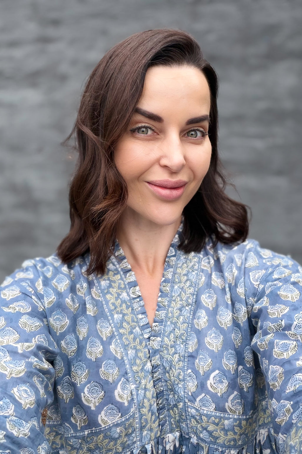 Adeline Dress In Dusty Blue