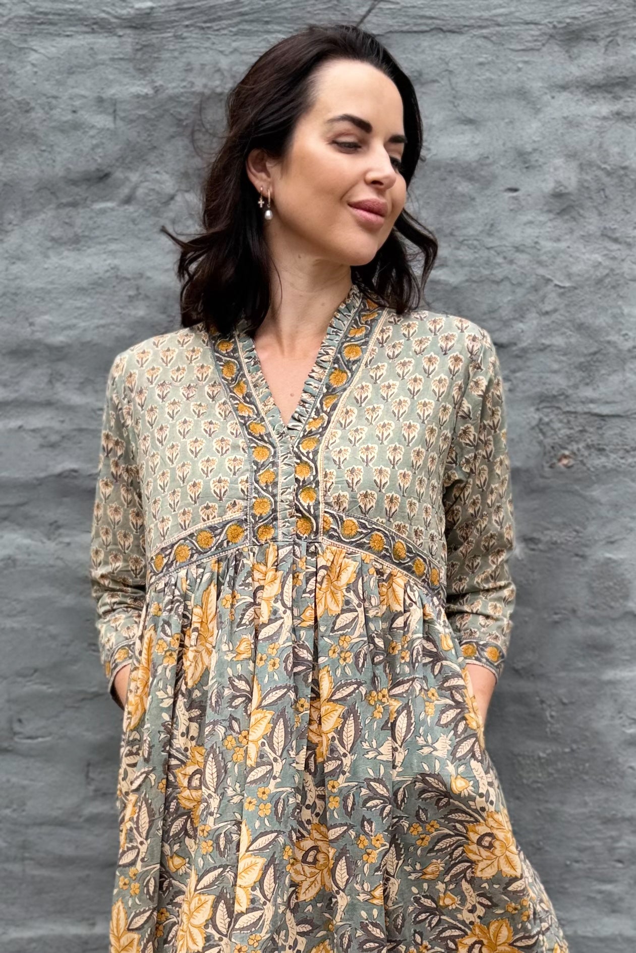 Adeline Dress In Sage