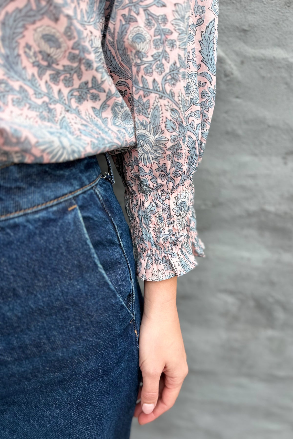 Marceena Blouse In Blushing Sky