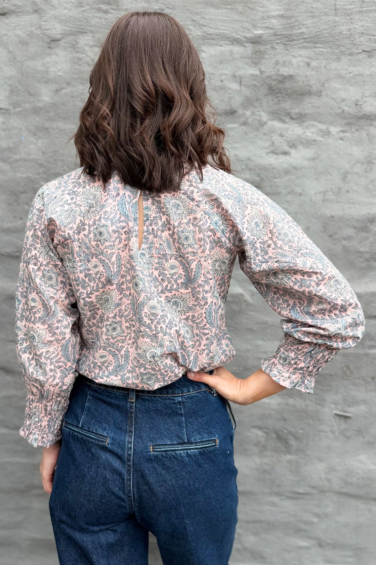 Marceena Blouse In Blushing Sky