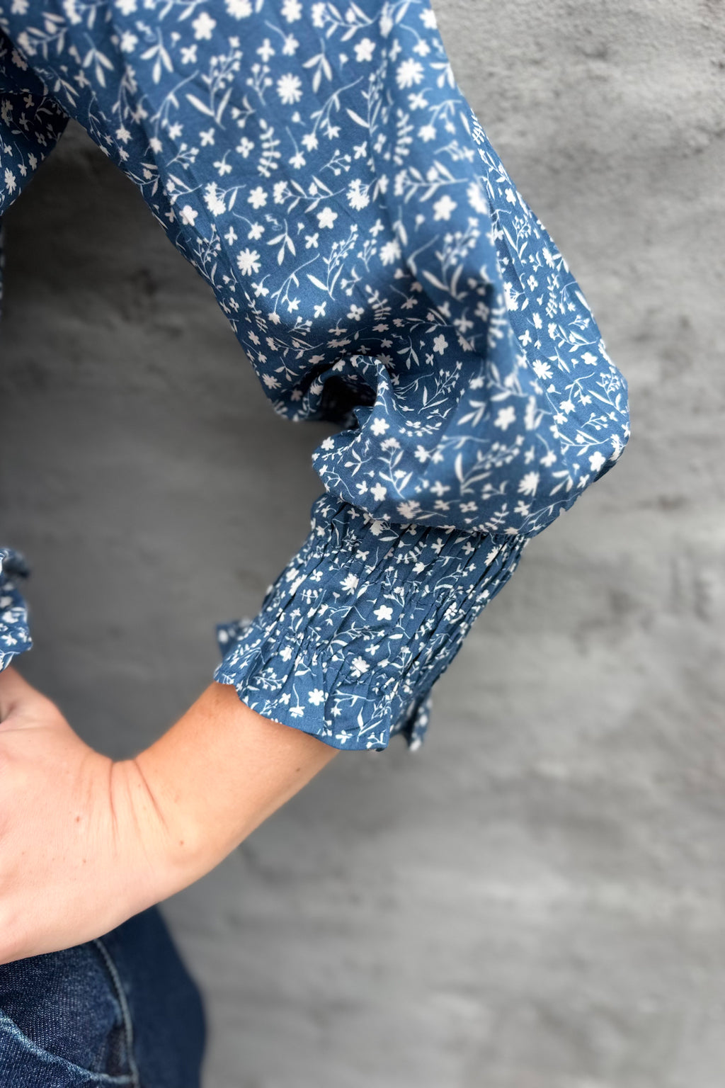 Marceena Blouse In Deja Blue