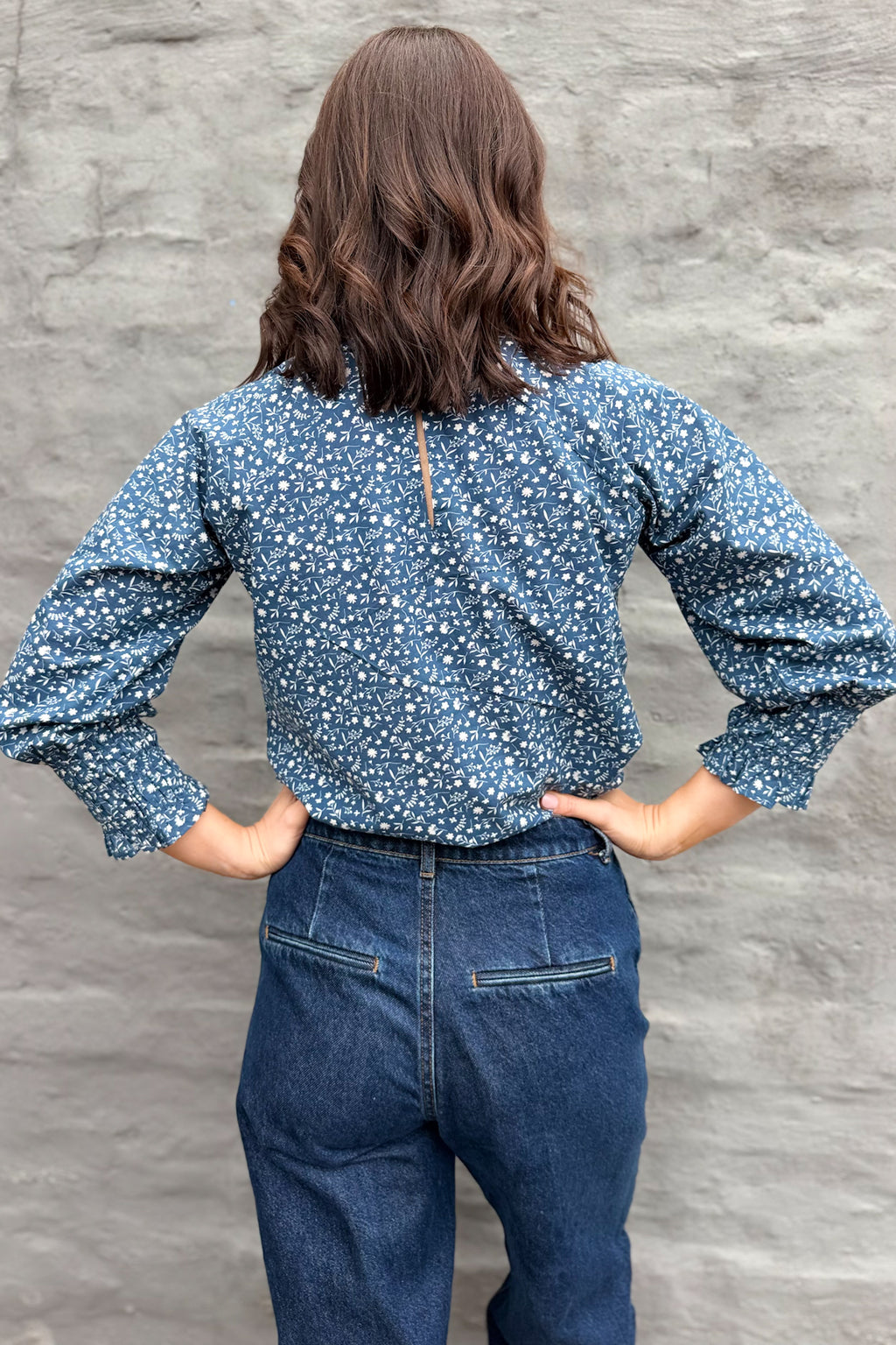 Marceena Blouse In Deja Blue