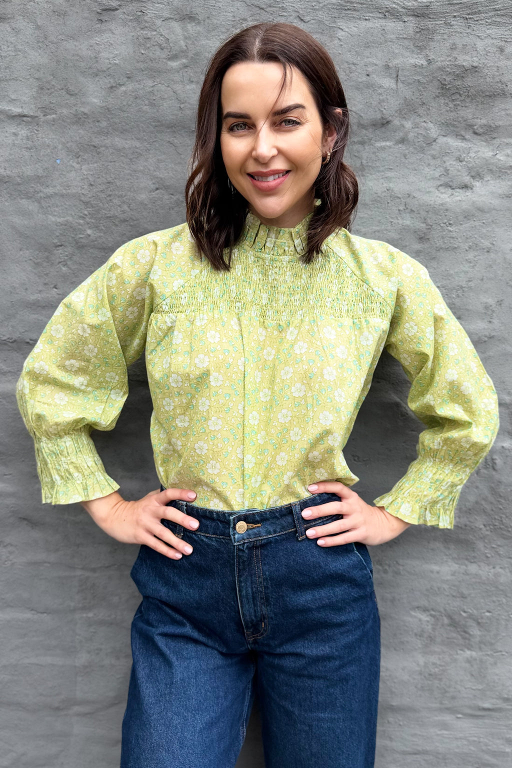Marceena Blouse In Sage