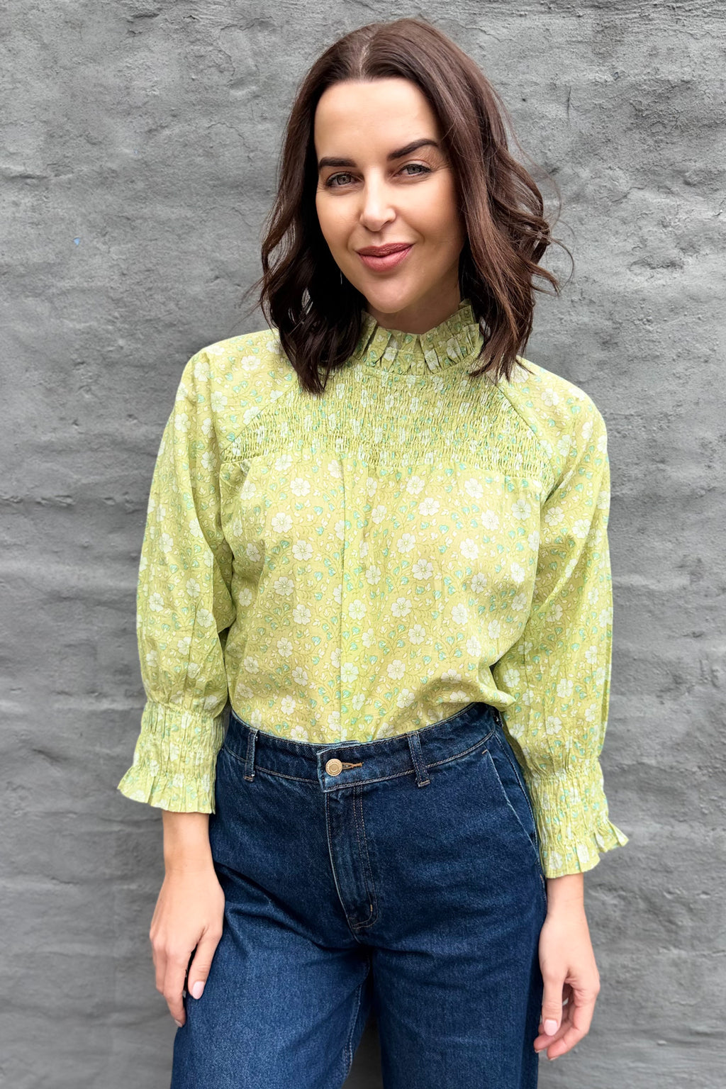 Marceena Blouse In Sage