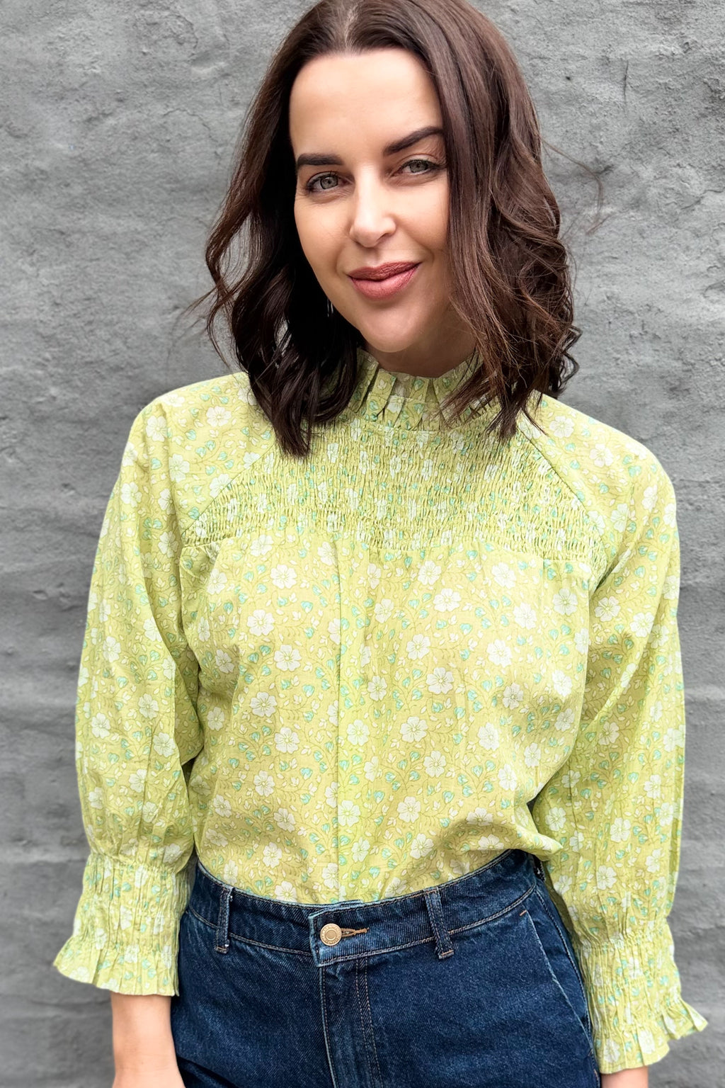 Marceena Blouse In Sage